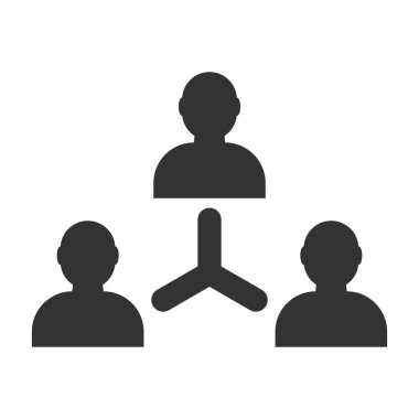 Yönetim ve rehberlik için vektör simgesi. Takım çalışması ve ortaklık. Sitenin şablonu ve uygulaması. Beyaz bir arka planda izole edilmiş. Basit tasarım