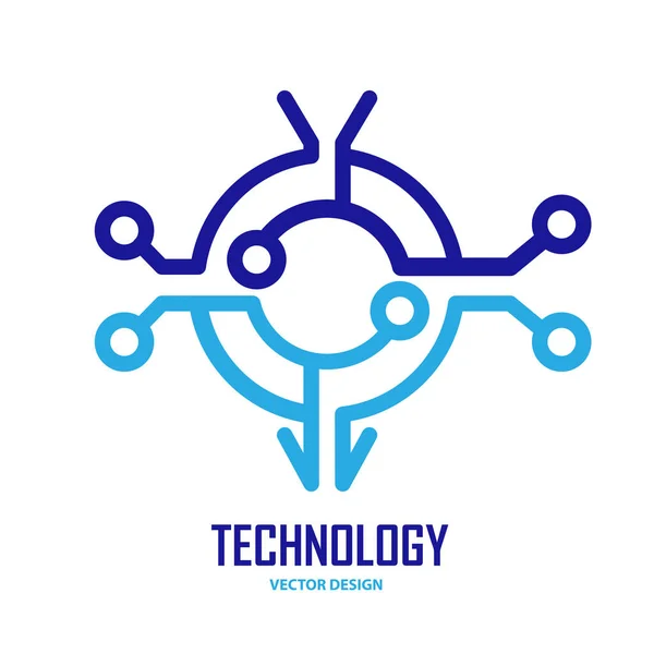 Vector Logo Vorlage Für Die Corporate Identity Der Technologie Abstraktes — Stockvektor