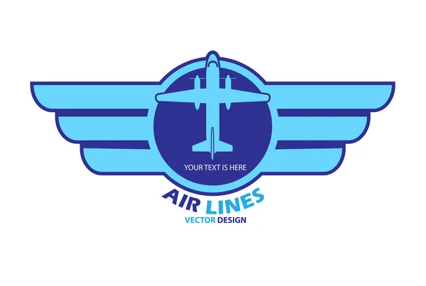 Logotipo Vetor Avião Viagem Turismo Modelo Para Identidade Corporativa Voos — Vetor de Stock