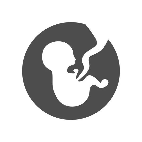 Vektorikon Ett Embryo Eller Graviditet Mall För Webbplatsen Och Appen — Stock vektor