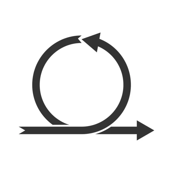 Icono Flecha Circular Vectorial Diseño Stock Simple Aislado Sobre Fondo — Vector de stock