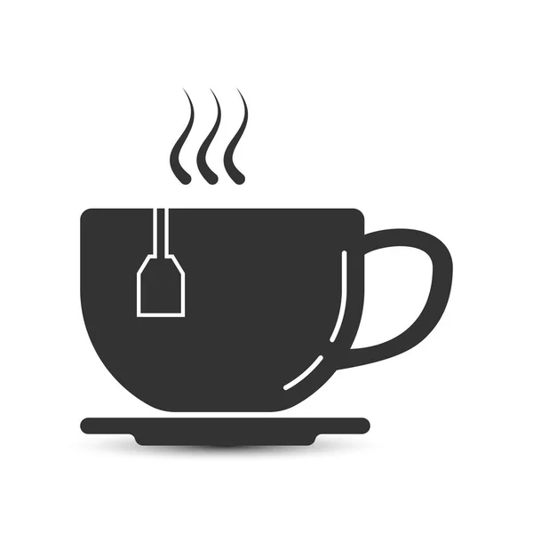 一杯茶的矢量图标 在网站和应用程序的白色背景上隔离的简单库存设计 — 图库矢量图片