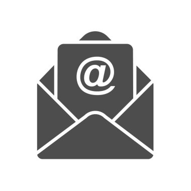 Basit vektör posta simgesi. Hisse tasarımı beyaz bir arkaplanda izole edildi