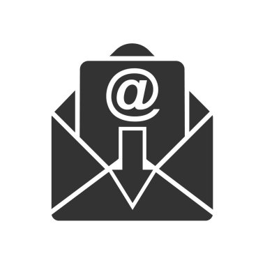 Harfi kapatmak için basit bir vektör posta simgesi. Hisse tasarımı beyaz bir arkaplanda izole edildi