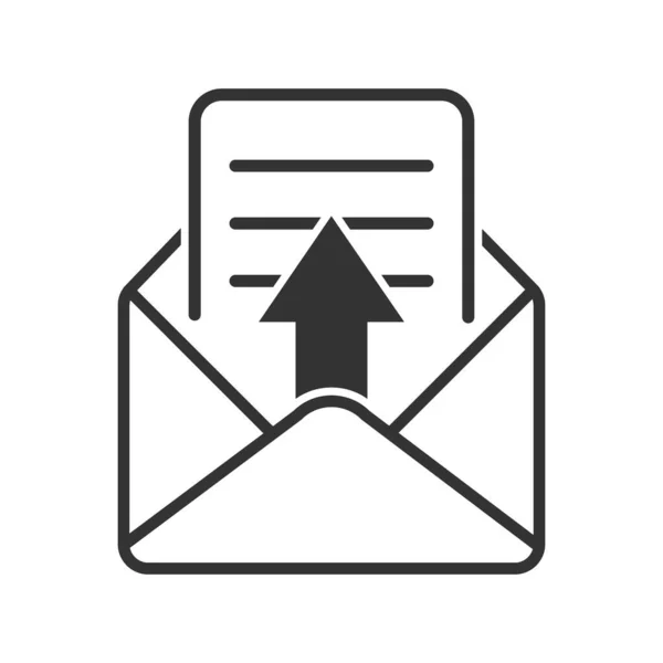 Icono Correo Vectorial Simple Para Abrir Carta Diseño Stock Aislado — Vector de stock