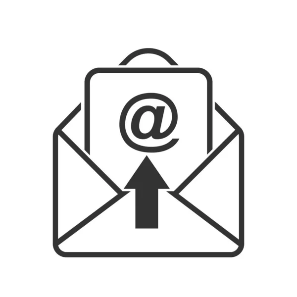 Icono Correo Vectorial Simple Para Abrir Carta Diseño Stock Aislado — Vector de stock