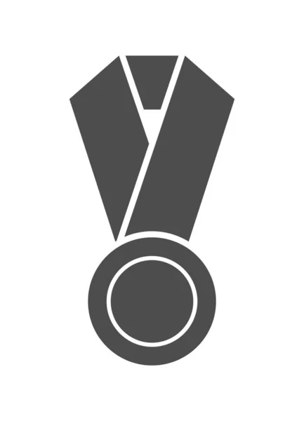 Bir Ikonun Madalyanın Ödülün Basit Vektör Ikonu Hisse Tasarımı Beyaz — Stok Vektör