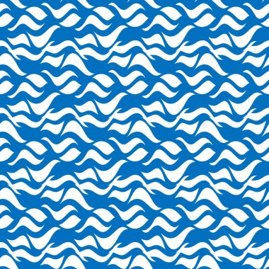 Vektör soyut deniz dalgası kusursuz desen. Arkaplan, tekstil ve ambalaj için stok illüstrasyonu.