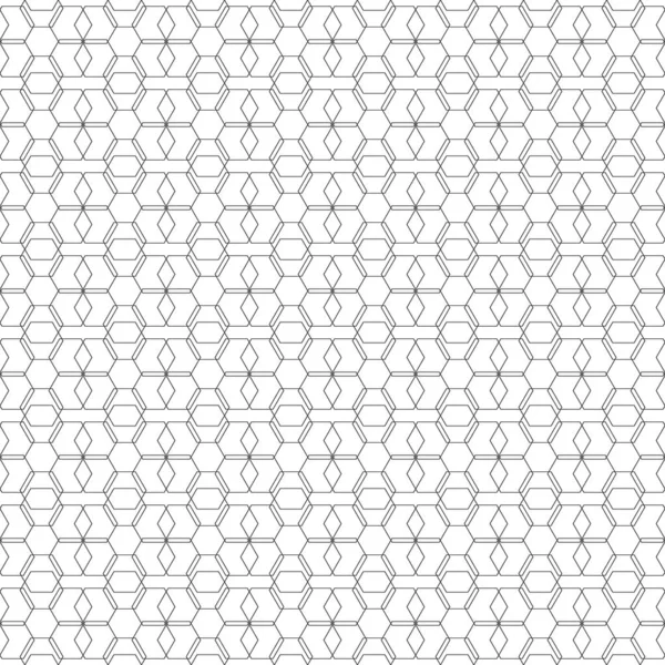 Векторний Монохромний Безшовний Мальований Візерунок Довільних Ліній Квадрату Стокова Ілюстрація — стоковий вектор