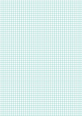 Kutudaki çarşaf. Çizgi basamağı 5 milimetre. Gerçek A4 boyutu.