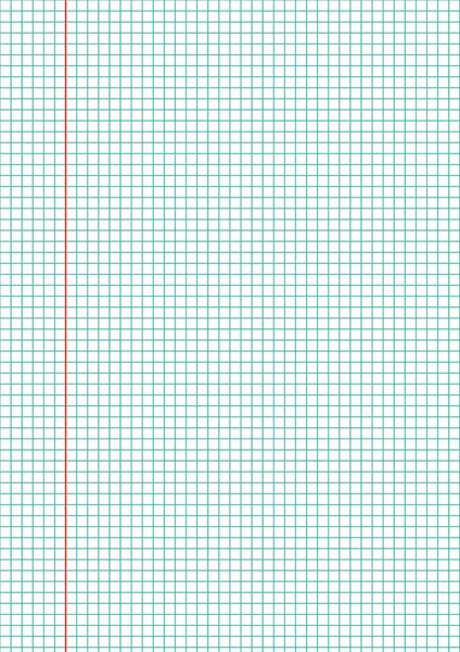 Gevlekt Blad Met Een Rode Verticale Lijn Trede Millimeter Echte — Stockvector