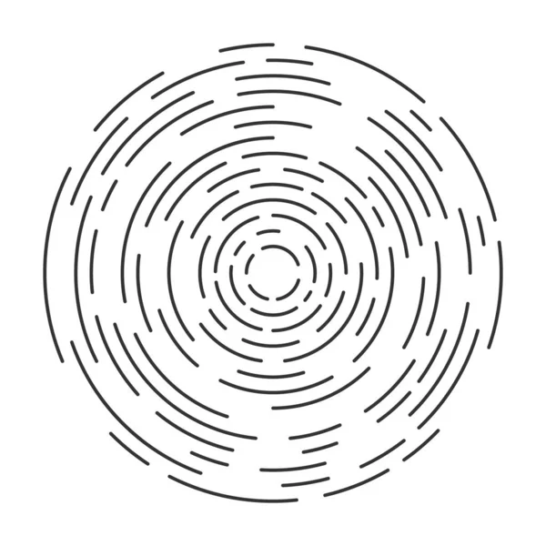 Illustration Vectorielle Abstraite Vortex Circulaire Design Plat Simple Isolé Sur — Image vectorielle