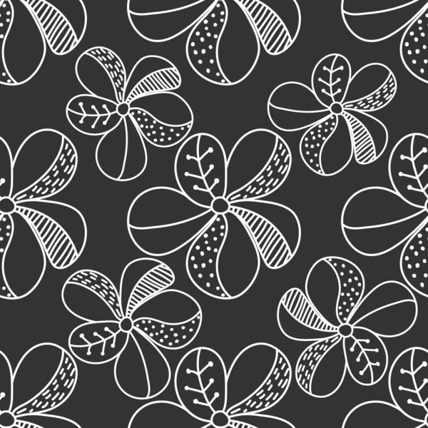 Patrón Flores Sin Costura Vectorial Para Fondos Simples Textur — Vector de stock