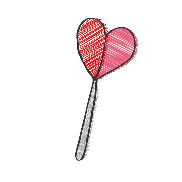 Sucette Aux Bonbons Illustration Vectorielle Couleur Dans Style Doodle Isolé — Image vectorielle