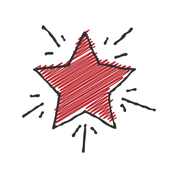Stjärna Vektor Färg Illustration Doodle Stil För Tema Design Och — Stock vektor