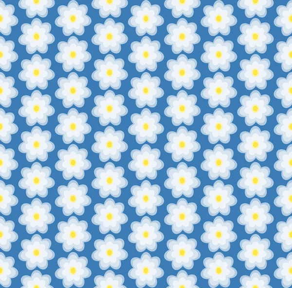 Seamless pattern of daisies — Stock Vector