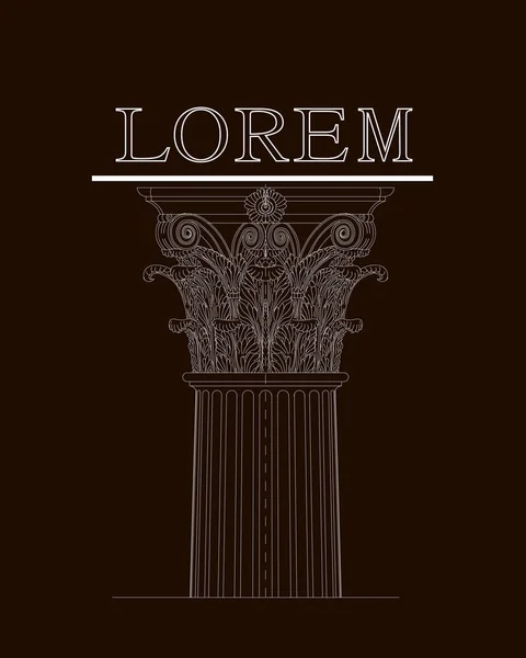 Classical architecture. Logo template.