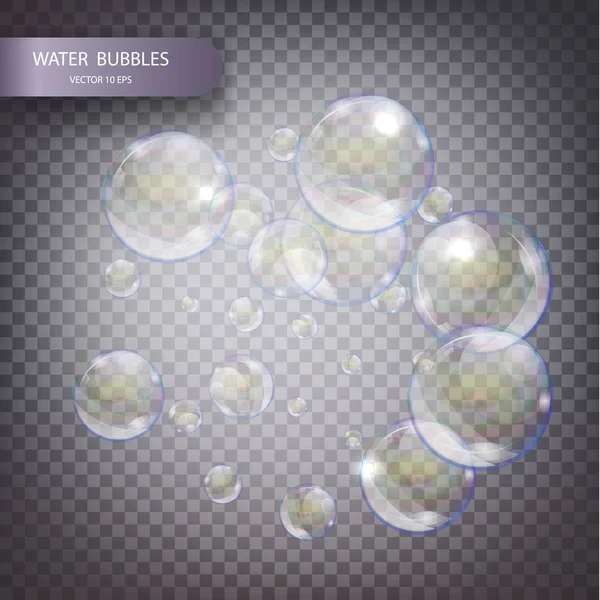 Vatten bubblor isolerade — Stock vektor