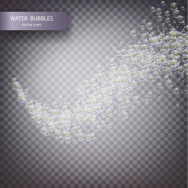 Vatten bubblor isolerade — Stock vektor
