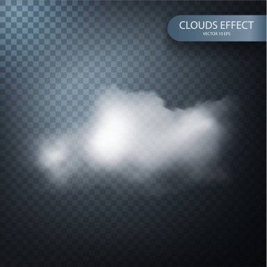 Cloud etkisi gerçekçi şeffaf vektör arka plan üzerinde