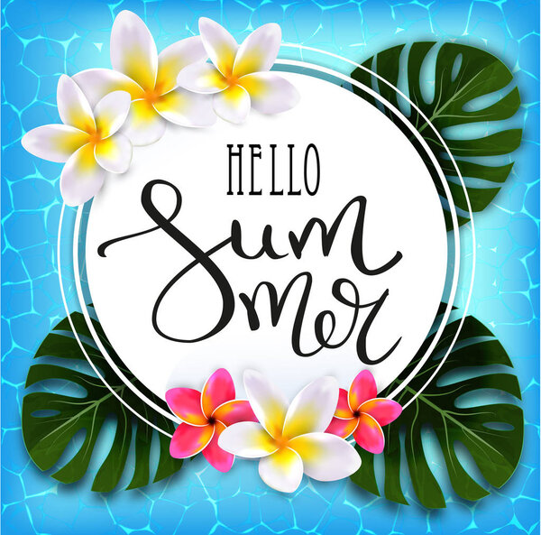 Hello summer. Calligraphic inscription