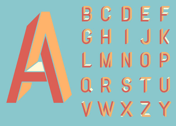 Impossible shape font