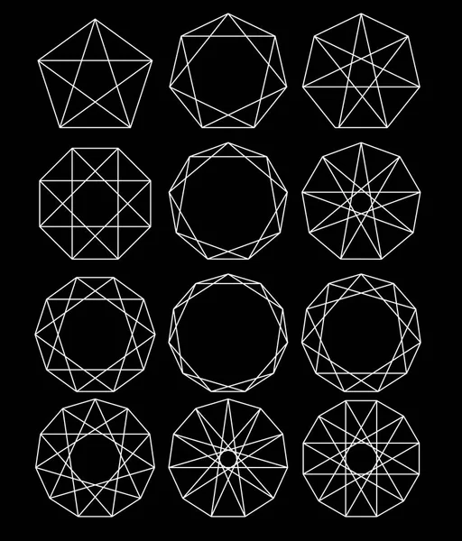 Zestaw kształtów geometrycznych. — Wektor stockowy