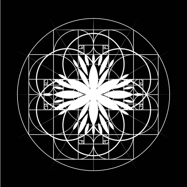 神聖な幾何学。ゴールデン セクション。10 eps をベクトルします。 — ストックベクタ