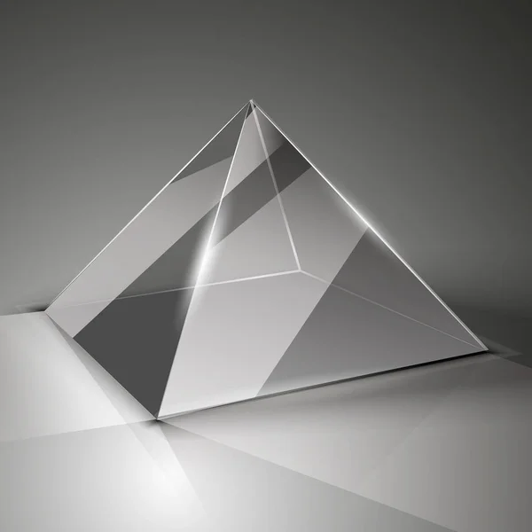 透明背景下的玻璃立方体与亮点 — 图库矢量图片