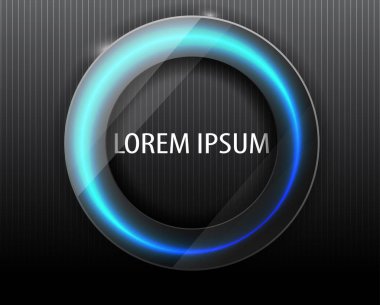 Neon ışıkları ile cam levha.