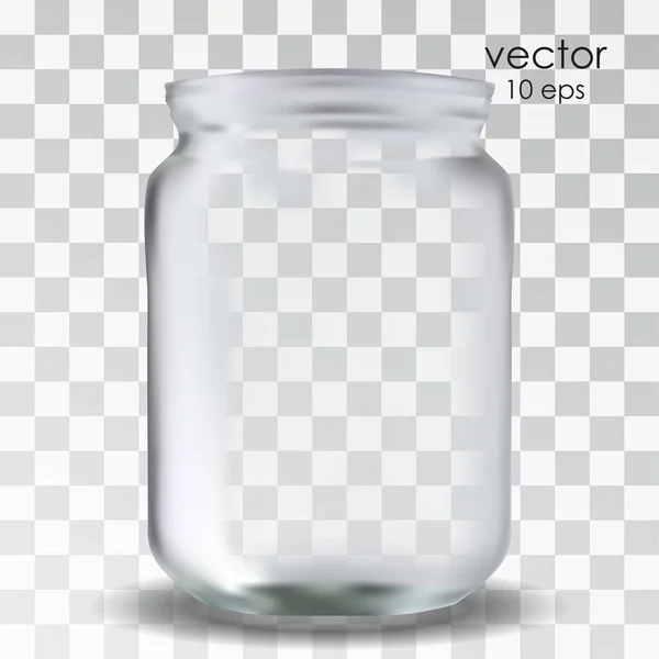 Prázdné sklenice na průhledném pozadí — Stockový vektor