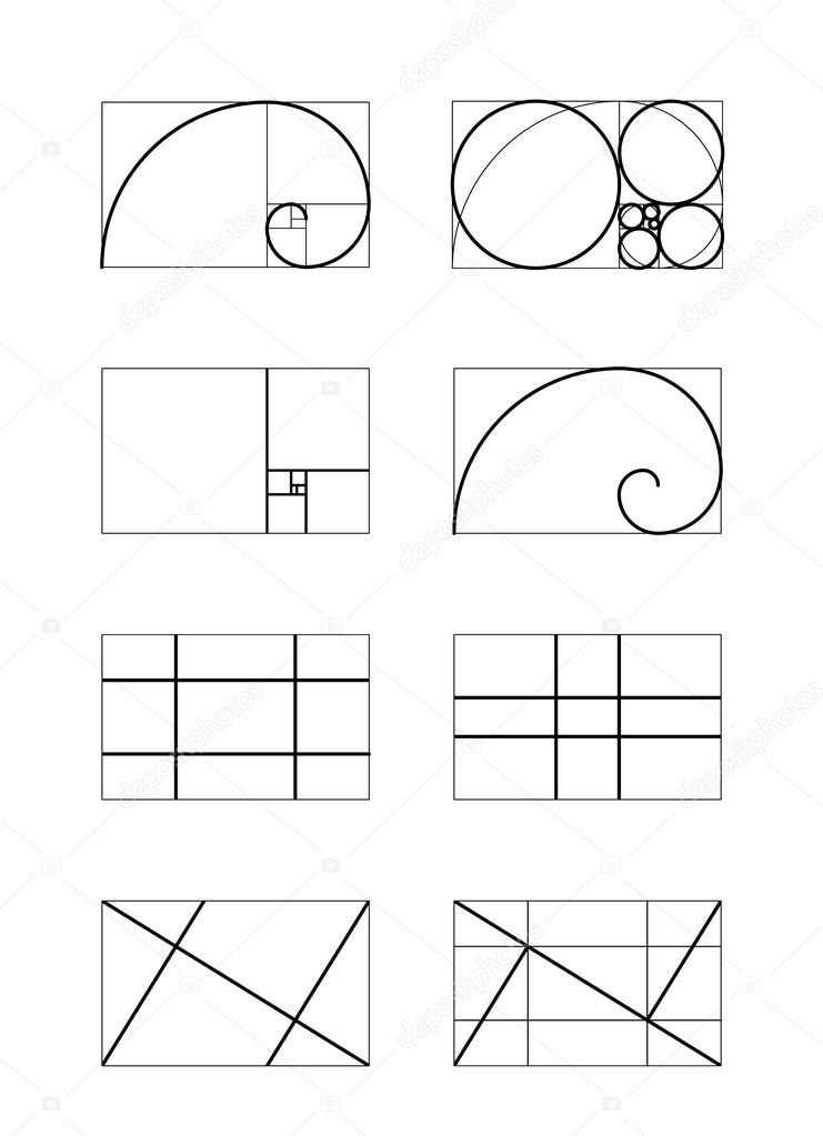 Golden ratio. Cover template.