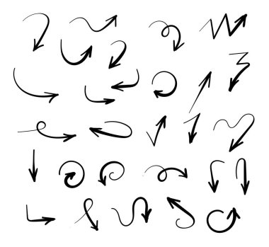 El çizilmiş oklar beyaz renge ayarlandı.