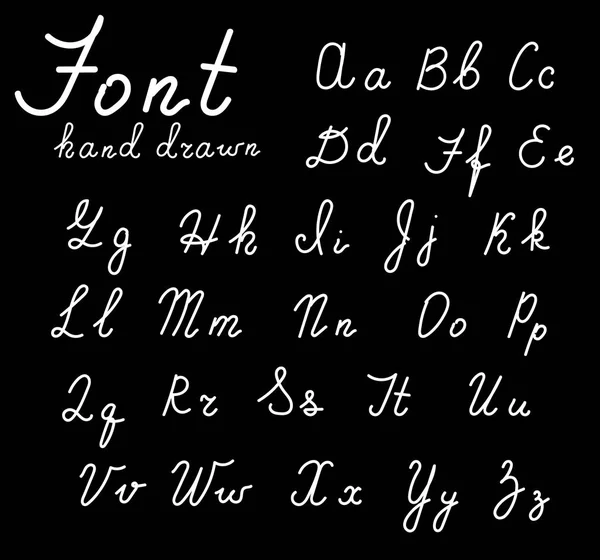 Handgezeichnete Schriften. Moderne Kalligrafie im handgeschriebenen Alphabet-Stil — Stockvektor