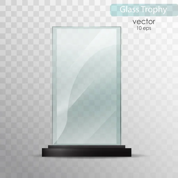 Premio trofeo de vidrio . — Vector de stock