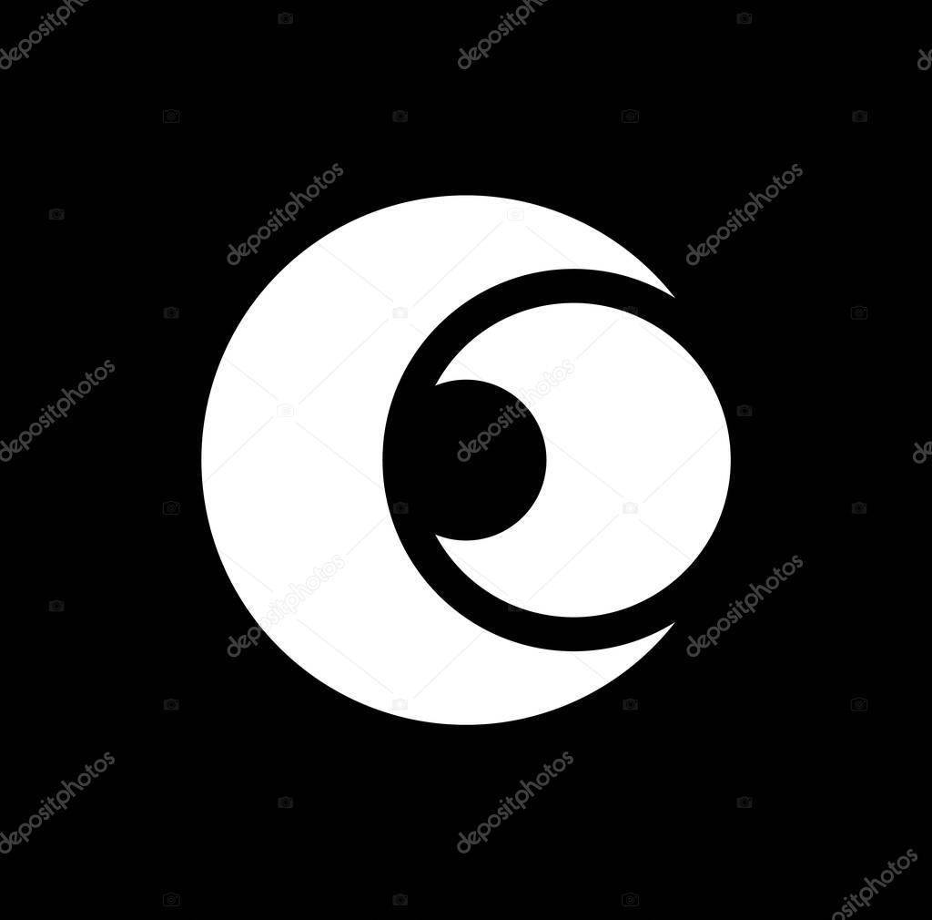 Minimalistic style design. Golden ratio. Geometric shapes. Circles in golden proportion. Futuristic design. Logo. Vector icon. Abstract vector background.