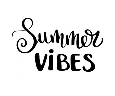 Yaz teklif. Tatil tebrik kartları için el yazısı. Elle çizilmiş şekil. Yazı el yazısı. El yazı çekilmiş. Yaz kartı tasarım öğeleri. 10 eps vektör.