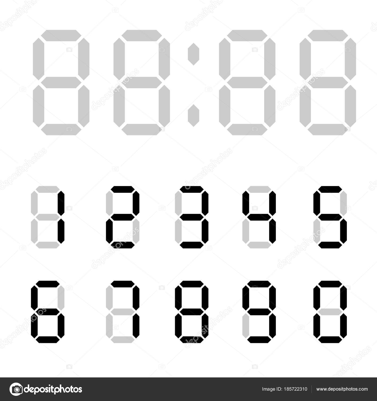 Изменить шрифт на часах. Цифры электронных часов. Цифры для цифровых часов. Цифровые часы цифры. Цифровые часы вектор.