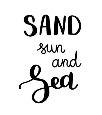 Yaz teklif. Tatil tebrik kartları için el yazısı. Elle çizilmiş şekil. Yazı el yazısı. El yazı çekilmiş. Yaz kartı tasarım öğeleri. 10 eps vektör.