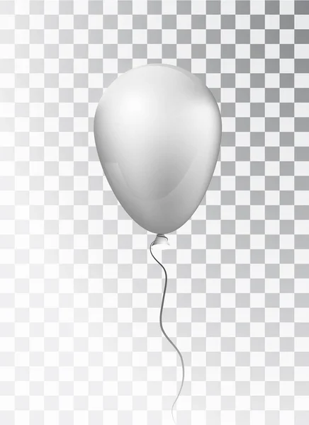 透明背景上的气球白色。珍珠磨砂。气球.yelement vaeshgo 矢量设计。卡.空中的红球。3d. 透明隔离矢量空气球 — 图库矢量图片