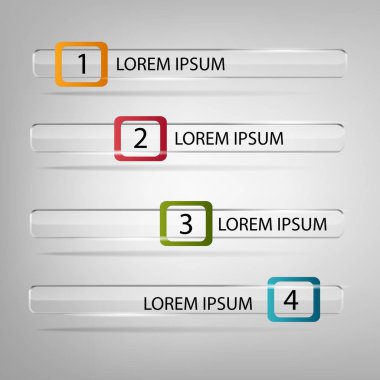 İnfographics numaralı afiş yatay çizgiler kesme veya vektör grafik site düzeni için kullanılabilir.