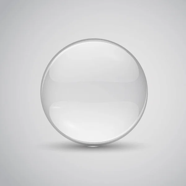 Illustration des Glaslinsenvektors. transparentes Flachglas. — Stockvektor