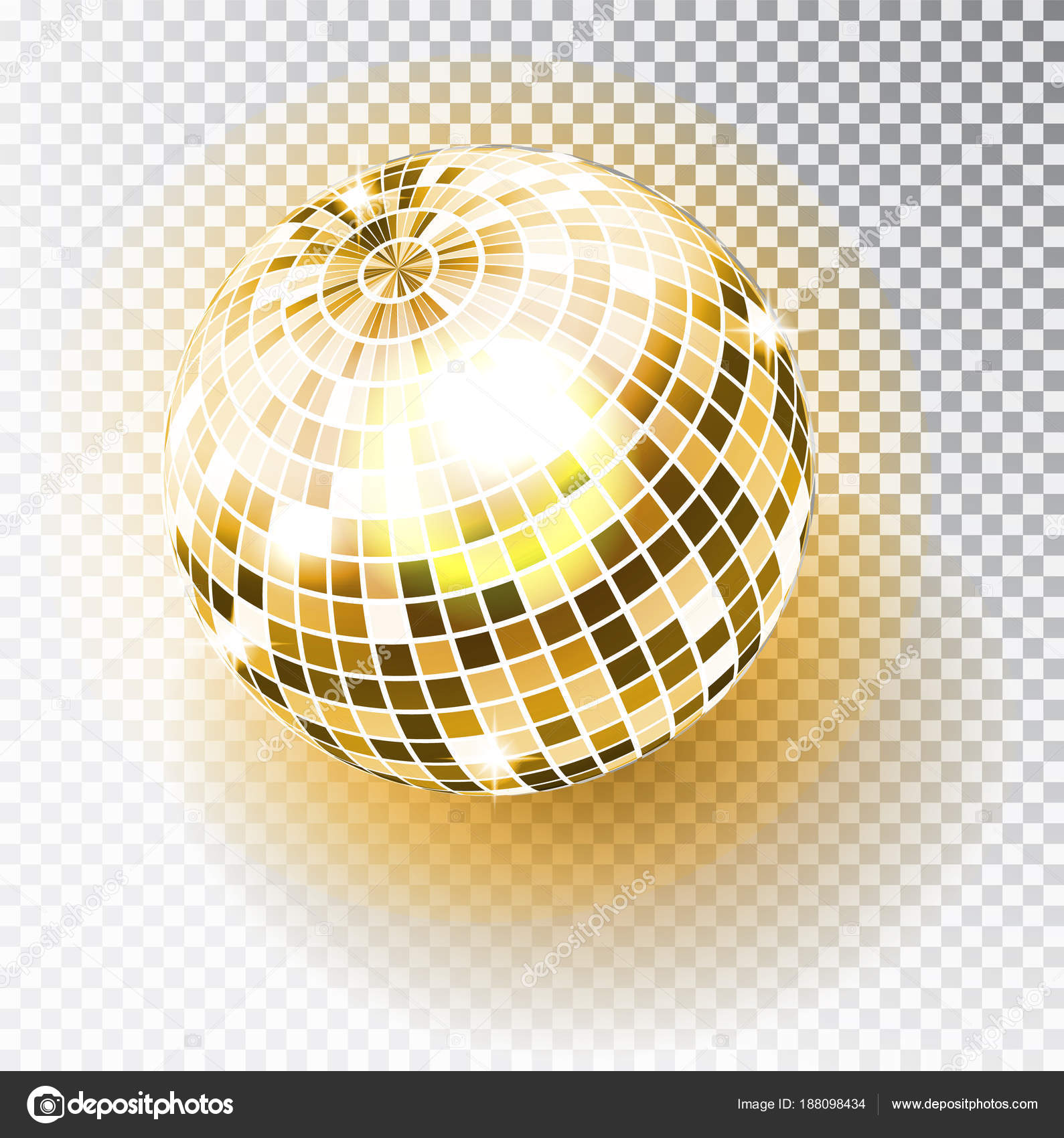 Golden disco ball