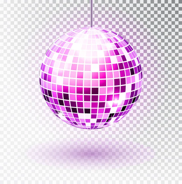 Discokugel. Vektorillustration. Vereinzelt. Nachtclub Party Lichtelement. helles Spiegelkugeldesign für Disco Dance Club. Vektor. — Stockvektor