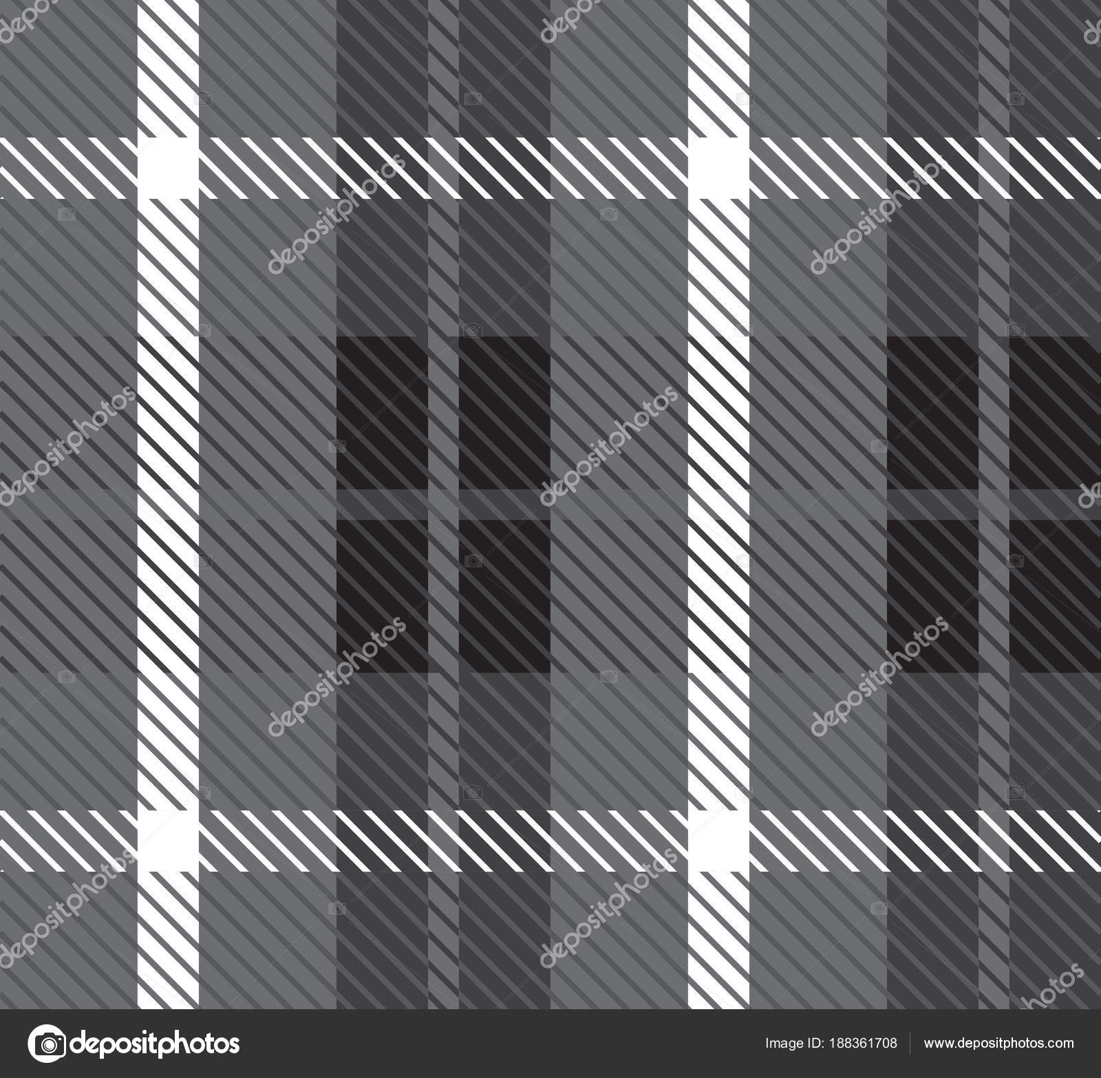 White and black checkered plaid fabric texture, tartan texture