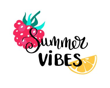 Yaz Vibes. Yaz teklif. Tatil tebrik kartları için el yazısı. Elle çizilmiş şekil. Yazı el yazısı. El yazı çekilmiş. Yaz kartı tasarım öğeleri. 10 eps vektör.