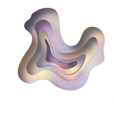 Sanal 3d arka plan beyaz kağıt ile şekiller kestim. 3D kağıt katmanları arka plan tasarlamak vektör. Soyut topografya kavramı. Sanat illustrat kesmek.