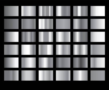 Gümüş degrade arka plan vektör simge doku metalik tasarlamak. Gerçekçi soyut tasarım çerçeve, şerit, afiş, sikke ve etiket için seamless modeli. Zarif ışık ve parlaklık şablonu.