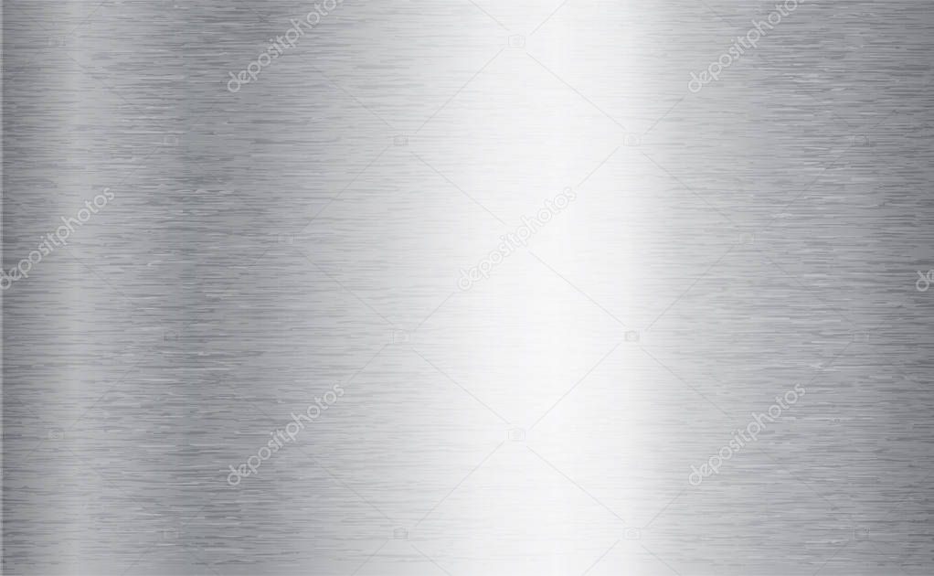 Metal abstract technology background. Aluminum with polished, brushed texture, chrome, silver, steel, for design concepts, web, prints, posters, wallpapers, interfaces. Vector illustration