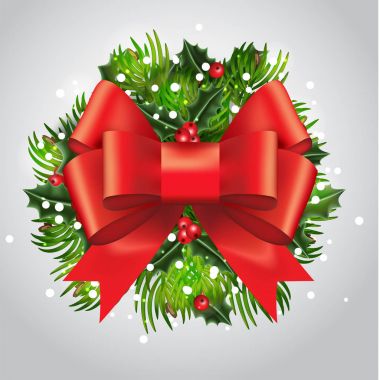 Yeni yıl kartı ile geleneksel tameing. Noel dekorasyon tasarım için. Mutlu Noeller ve mutlu yeni yıl. Vektör çizim.